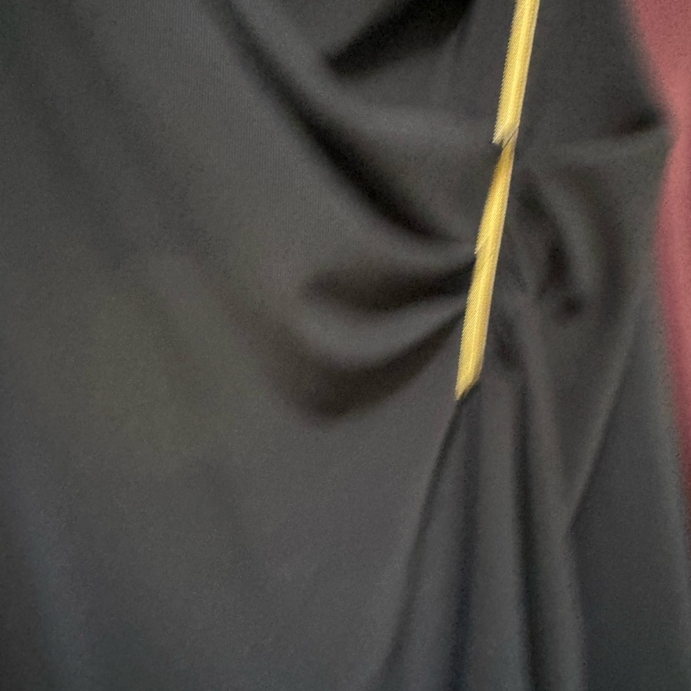 VENUS Elegant Black Midi Skirt with Gold Detail